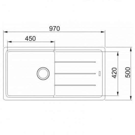 Kitchen washing of Franke of BFG 611-97 onyx (114.0363.933) Kitchen washing of Franke of BFG 611-97 onyx (114.0363.933)