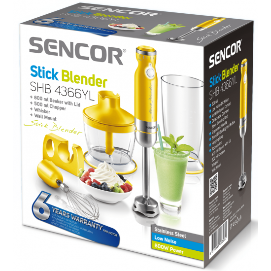 Блендер погружной Sencor SHB4366YL Блендер погружной Sencor SHB4366YL