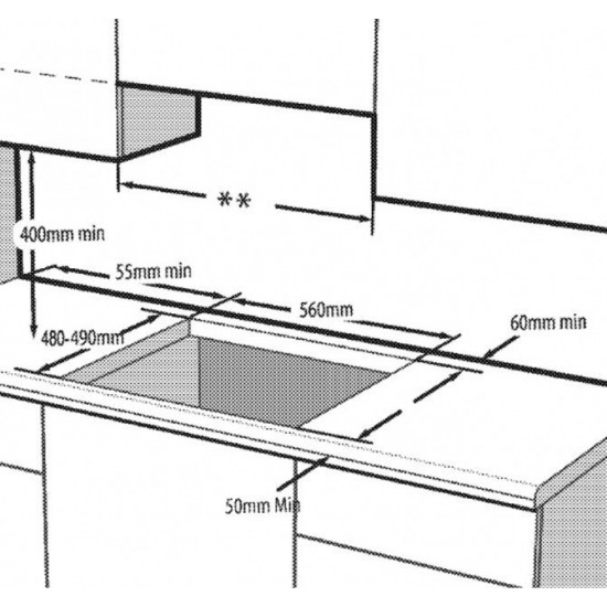 Cooking surface of Beko HISG64222SBR Cooking surface of Beko HISG64222SBR