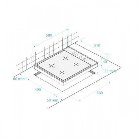 Cooking surface gas Beko HIZG64125SAR Cooking surface gas Beko HIZG64125SAR