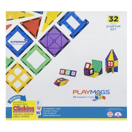 Конструктор Playmags магнитный набор 32 эл. PM165 Конструктор Playmags магнитный набор 32 эл. PM165