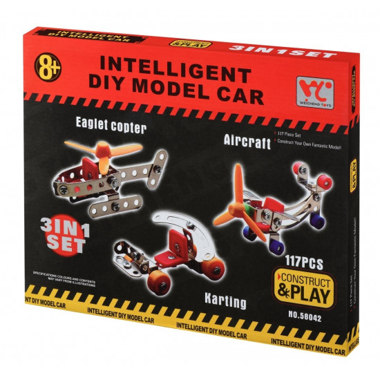 Designer 3 in 1 metal Same Toy Inteligent DIY Model Car of 117 elements (58042Ut) Designer 3 in 1 metal Same Toy Inteligent DIY Model Car of 117 elements (58042Ut)