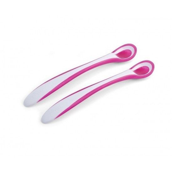 A set of spoons with a heat indicator of Nuvita Easy Eating of 6 m + 2 pieces. Pink (NV8485Pink) A set of spoons with a heat indicator of Nuvita Easy Eating of 6 m + 2 pieces. Pink (NV8485Pink)