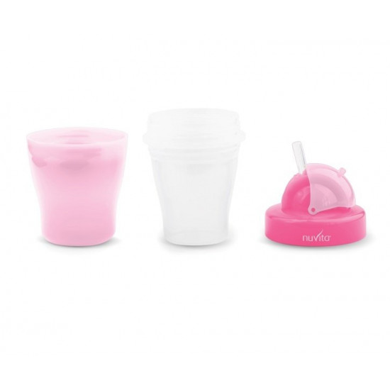 Children's feeder of Nuvita of 18 m + 200 ml. with a tubule Pink (NV1436Pink) Children's feeder of Nuvita of 18 m + 200 ml. with a tubule Pink (NV1436Pink)