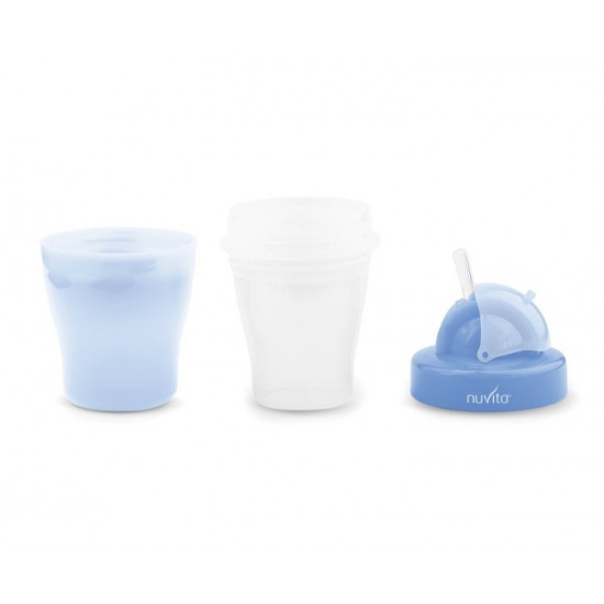 Children's feeder of Nuvita of 18 m + 200 ml. with a tubule Blue (NV1436Blue) Children's feeder of Nuvita of 18 m + 200 ml. with a tubule Blue (NV1436Blue)