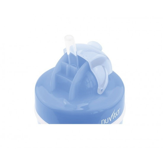 Children's feeder of Nuvita of 18 m + 200 ml. with a tubule Blue (NV1436Blue) Children's feeder of Nuvita of 18 m + 200 ml. with a tubule Blue (NV1436Blue)