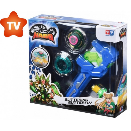 Дзига з пусковим пристроєм Auldey Infinity Nado Серія Атлетик Glittering Butterfly (YW624503 ) Дзига з пусковим пристроєм Auldey Infinity Nado Серія Атлетик Glittering Butterfly (YW624503 )
