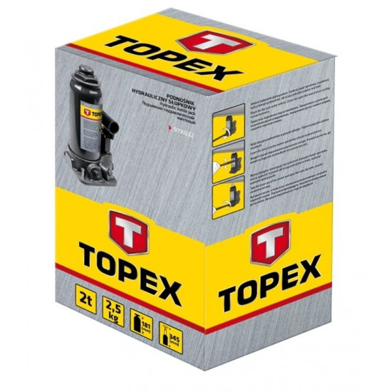 Jack of hydraulic bottle 2 t, the 180-345th, TOPEX 97X032 Jack of hydraulic bottle 2 t, the 180-345th, TOPEX 97X032