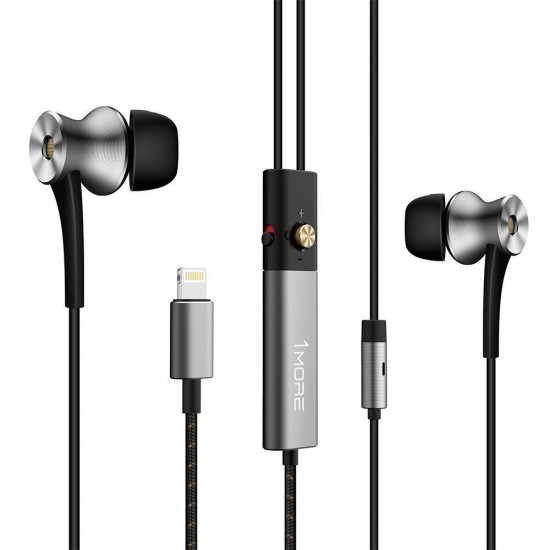 Навушники 1MORE E1004 Dual Driver Lightning ANC Mic Gray Навушники 1MORE E1004 Dual Driver Lightning ANC Mic Gray