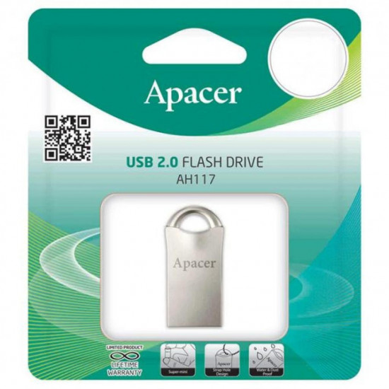 Накопитель USB 2.0 APACER AH117 16GB Silver (AP16GAH117S-1) Накопитель USB 2.0 APACER AH117 16GB Silver (AP16GAH117S-1)