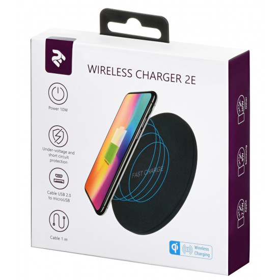Беспроводное зарядное устройство 2E Wireless SlimPad 10W Gray Беспроводное зарядное устройство 2E Wireless SlimPad 10W Gray