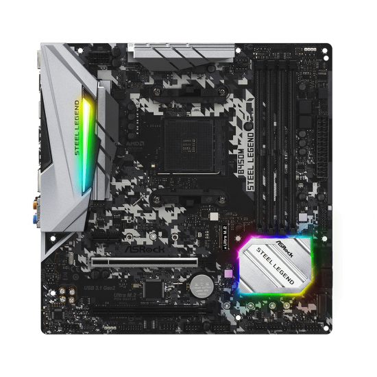 ASRock B450M STEEL LEGEND motherboard ASRock B450M STEEL LEGEND motherboard