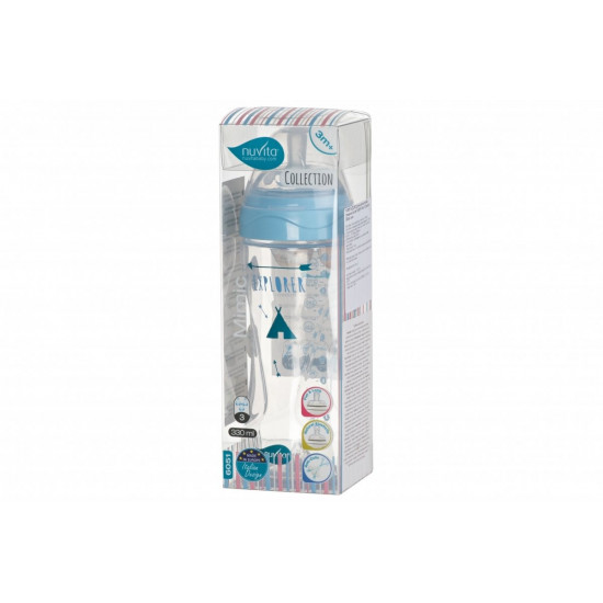 Бутылочка для кормления Nuvita NV6051 Mimic Collection 330мл 4м+ Антиколиковая, синяя (NV6051AZZURO) Бутылочка для кормления Nuvita NV6051 Mimic Collection 330мл 4м+ Антиколиковая, синяя (NV6051AZZURO)