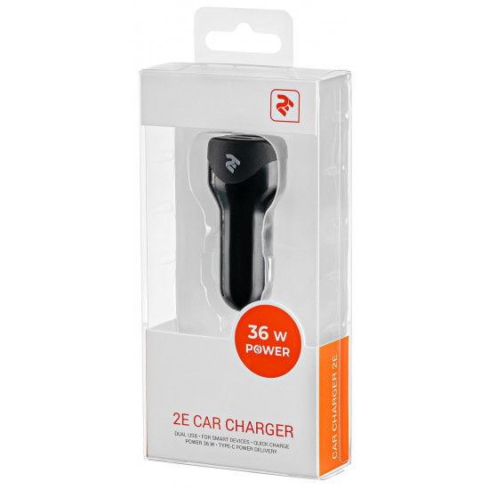 Автомобильное ЗУ 2Е Dual USB Car Charger Quick Charge 3.0 36W Black Автомобильное ЗУ 2Е Dual USB Car Charger Quick Charge 3.0 36W Black