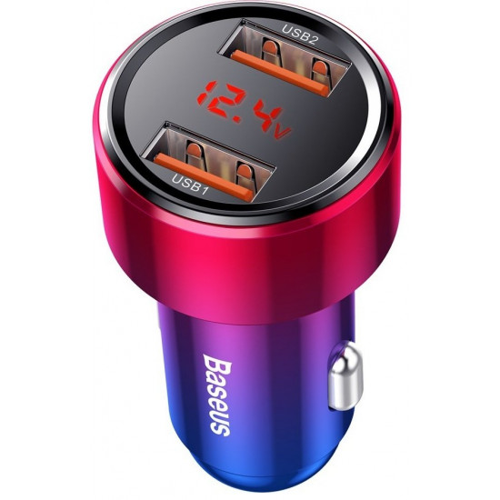 Автомобильное ЗУ Baseus Magic Series Dual QC 2x3.0, display, red Автомобильное ЗУ Baseus Magic Series Dual QC 2x3.0, display, red