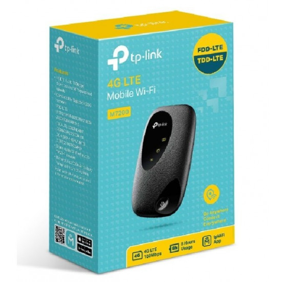 TP-Link M7200 LTE Advanced Wi-fi Black router TP-Link M7200 LTE Advanced Wi-fi Black router