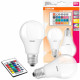 Lamp LED OSRAM LED A60 9W 806Lm 2700K+RGB E27 remote control panel Lamp LED OSRAM LED A60 9W 806Lm 2700K+RGB E27 remote control panel