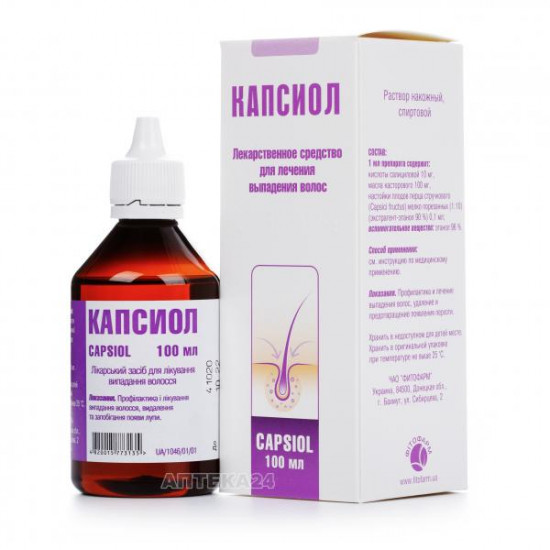 Kapsiol solution from a hair loss, 100 ml Kapsiol solution from a hair loss, 100 ml