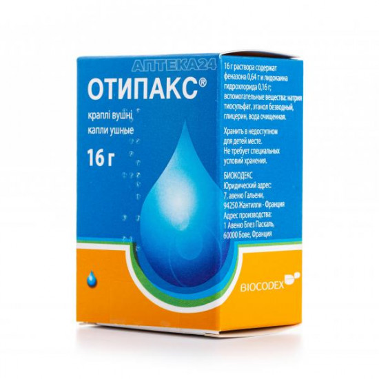 Otipaks drops ear, 16 g Otipaks drops ear, 16 g