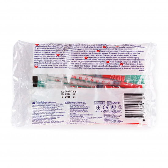 Micro-Fine Plus U-40 1 мл N10 шприц інсуліновий Micro-Fine Plus U-40 1 мл N10 шприц інсуліновий