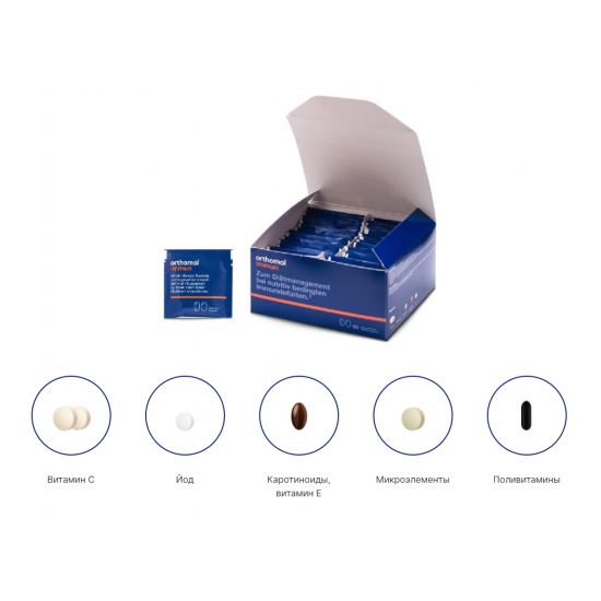 Orthomol Immun капсули + таблетки для відновлення імунної системи, 30 днів Orthomol Immun капсули + таблетки для відновлення імунної системи, 30 днів