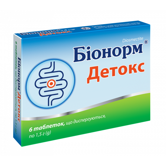 Bionorms a tablet Detox on 1.5 g, 6 pieces. Bionorms a tablet Detox on 1.5 g, 6 pieces.