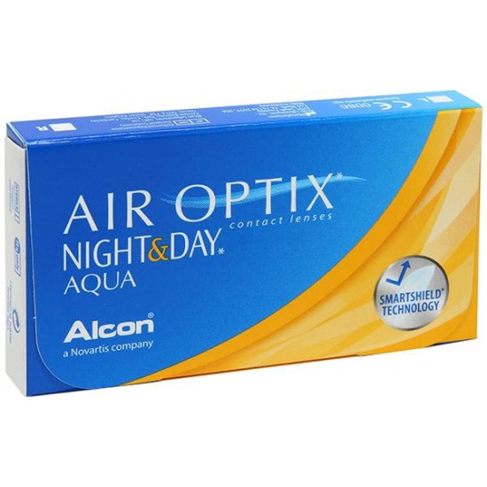 Contact lenses of Air Optix Night&Day Aqua of 3 pieces 8.4 +04.00 Contact lenses of Air Optix Night&Day Aqua of 3 pieces 8.4 +04.00