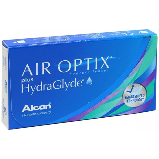 Contact lenses of Air Optix plus HydraGlyde of 3 pieces 8.6 +05.00 Contact lenses of Air Optix plus HydraGlyde of 3 pieces 8.6 +05.00