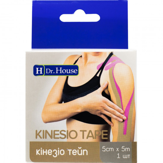 Пластырь медицинский Kinesio tape (Кинезио тейп) H Dr.House 5 см х 5 м, 1 шт. Пластырь медицинский Kinesio tape (Кинезио тейп) H Dr.House 5 см х 5 м, 1 шт.