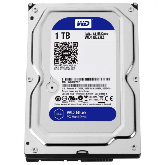 Hard drive internal WD 3.5 SATA 3.0 1TB 5400rpm 64MB Blue (WD10EZRZ) Hard drive internal WD 3.5 SATA 3.0 1TB 5400rpm 64MB Blue (WD10EZRZ)