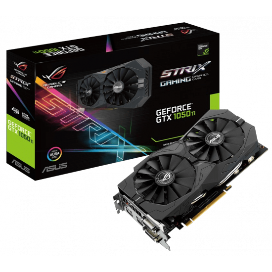Видеокарта ASUS GeForce GTX 1050 TI 4GB DDR5 Gaming Strix (STRIX-GTX1050TI-4G-GAMIN) Видеокарта ASUS GeForce GTX 1050 TI 4GB DDR5 Gaming Strix (STRIX-GTX1050TI-4G-GAMIN)