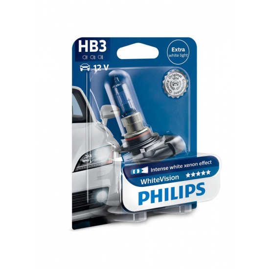 Лампа галогенова Philips HB3 WhiteVision +60% (9005WHVB1) Лампа галогенова Philips HB3 WhiteVision +60% (9005WHVB1)