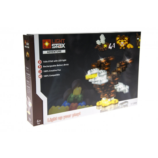 Конструктор Light Stax с LED подсветкой Adventure 140 эл. (LS-S12004) Конструктор Light Stax с LED подсветкой Adventure 140 эл. (LS-S12004)