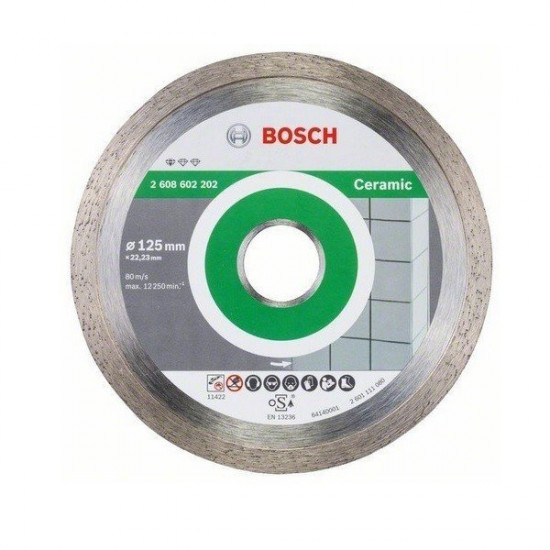 Коло алмазне відрізне Bosch Professional for Ceramic 125х1,6 (2608602202) Коло алмазне відрізне Bosch Professional for Ceramic 125х1,6 (2608602202)