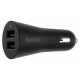 Belkin Metallic Dual USB Black car charger Belkin Metallic Dual USB Black car charger