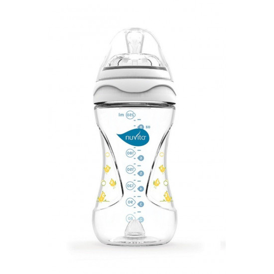 Бутылочка для кормления Nuvita Mimic 250мл. 3м+ Антиколиковая, белая (NV6030White) Бутылочка для кормления Nuvita Mimic 250мл. 3м+ Антиколиковая, белая (NV6030White)