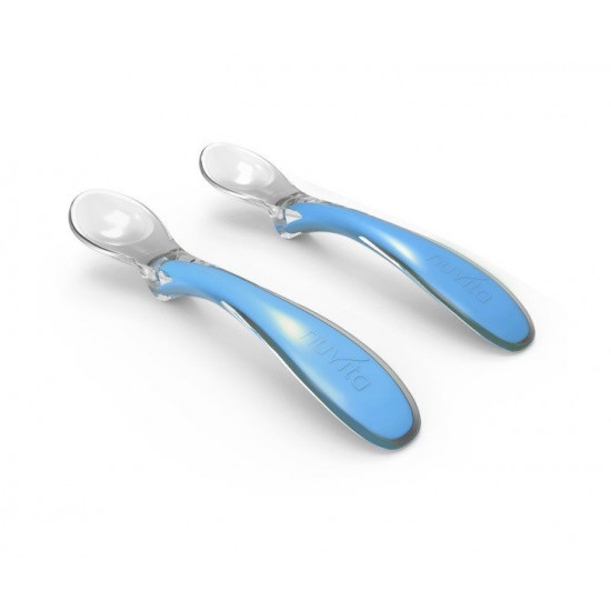 A set of silicone spoons for feeding of Nuvita Easy Eating of 6 m + 2 pieces. Blue (NV8480Blue) A set of silicone spoons for feeding of Nuvita Easy Eating of 6 m + 2 pieces. Blue (NV8480Blue)