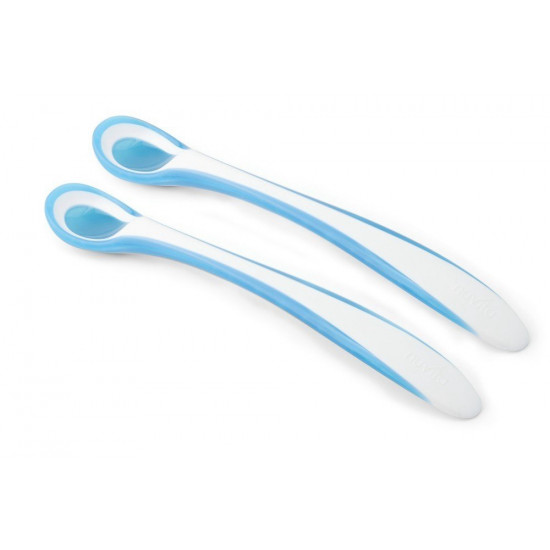 A set of spoons with a heat indicator of Nuvita Easy Eating of 6 m + 2 pieces. Blue (NV8485Blue) A set of spoons with a heat indicator of Nuvita Easy Eating of 6 m + 2 pieces. Blue (NV8485Blue)