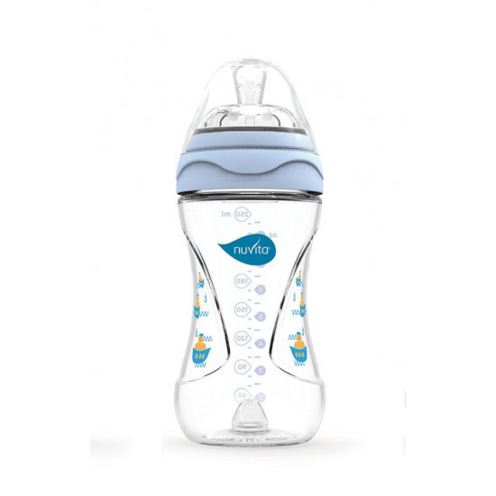 Бутылочка для кормления Nuvita Mimic 250мл. 3м+ Антиколиковая, голубая (NV6030Blue) Бутылочка для кормления Nuvita Mimic 250мл. 3м+ Антиколиковая, голубая (NV6030Blue)