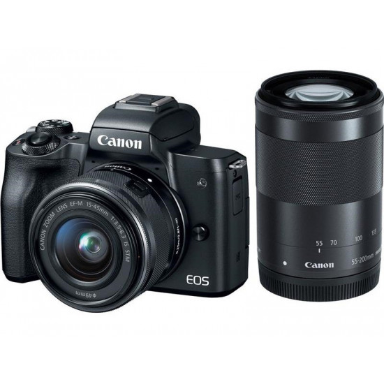 CANON EOS M50 camera + 15-45 IS STM + 55-200 IS STM Black (2680C054) CANON EOS M50 camera + 15-45 IS STM + 55-200 IS STM Black (2680C054)