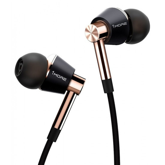Навушники 1MORE E1001 Triple Driver Mic Gold Навушники 1MORE E1001 Triple Driver Mic Gold