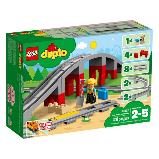 Designer LEGO DUPLO Zheleznodorozhny Bridge and rails (10872) Designer LEGO DUPLO Zheleznodorozhny Bridge and rails (10872)