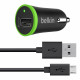 Автомобильное зарядное устройство Belkin USB 2.4A + microUSB Cable Black Автомобильное зарядное устройство Belkin USB 2.4A + microUSB Cable Black
