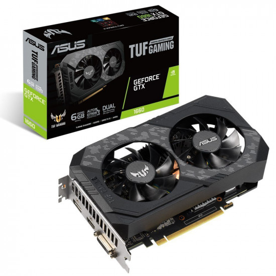 Видеокарта ASUS GeForce GTX 1660 6GB GDDR5 Gaming TUF (TUF-GTX1660-6G-GAMING) Видеокарта ASUS GeForce GTX 1660 6GB GDDR5 Gaming TUF (TUF-GTX1660-6G-GAMING)