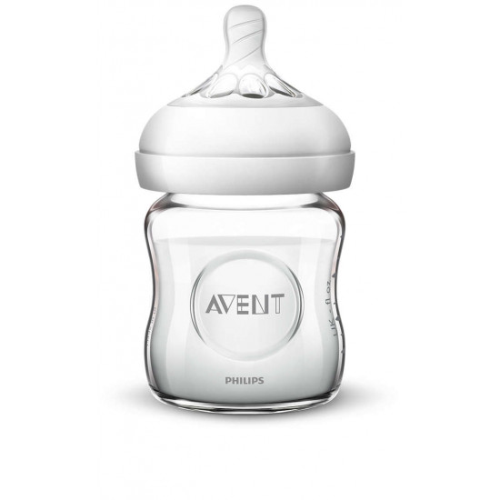 Бутылочка для кормления Avent Natural стеклянная 120 мл (SCF051/17) Бутылочка для кормления Avent Natural стеклянная 120 мл (SCF051/17)