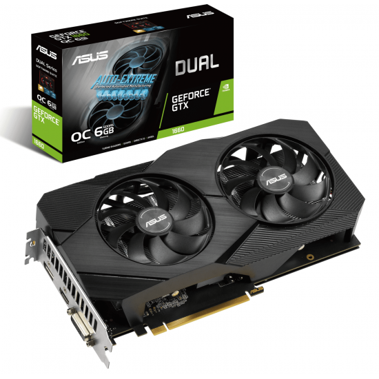 Видеокарта ASUS GeForce GTX1660 6GB GDDR5 DUAL EVO OC (DUAL-GTX1660-O6G-EVO) Видеокарта ASUS GeForce GTX1660 6GB GDDR5 DUAL EVO OC (DUAL-GTX1660-O6G-EVO)