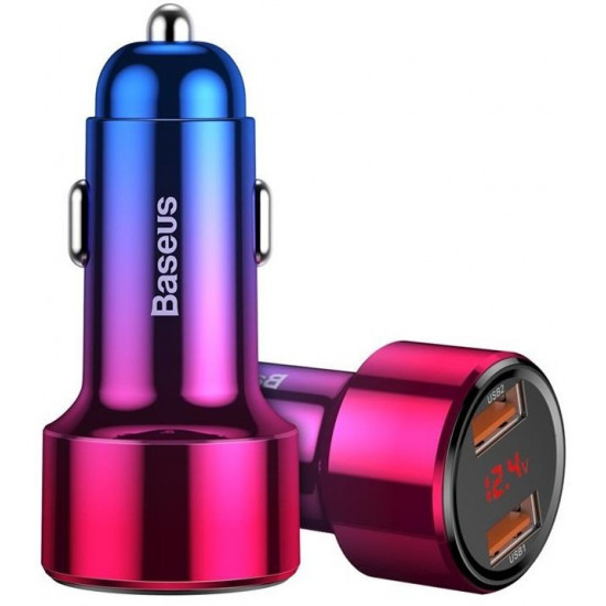 Автомобильное ЗУ Baseus Magic Series Dual QC 2x3.0, display, red Автомобильное ЗУ Baseus Magic Series Dual QC 2x3.0, display, red