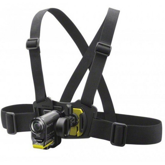 Fastening on a breast of Sony AKA-CMH1 for an action cameras of Sony Fastening on a breast of Sony AKA-CMH1 for an action cameras of Sony