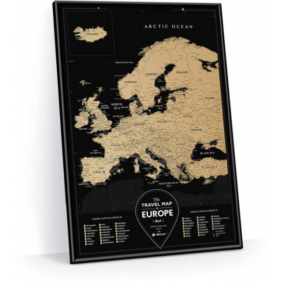 Скретч карта 1DEA.me Travel Map Black Europe (BE) Скретч карта 1DEA.me Travel Map Black Europe (BE)