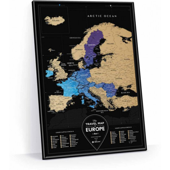 Скретч карта 1DEA.me Travel Map Black Europe (BE) Скретч карта 1DEA.me Travel Map Black Europe (BE)